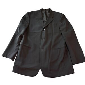 Donna Karan 100% Wool Blazer Black Men Sports Coat Size 40/33 3 Button Italy